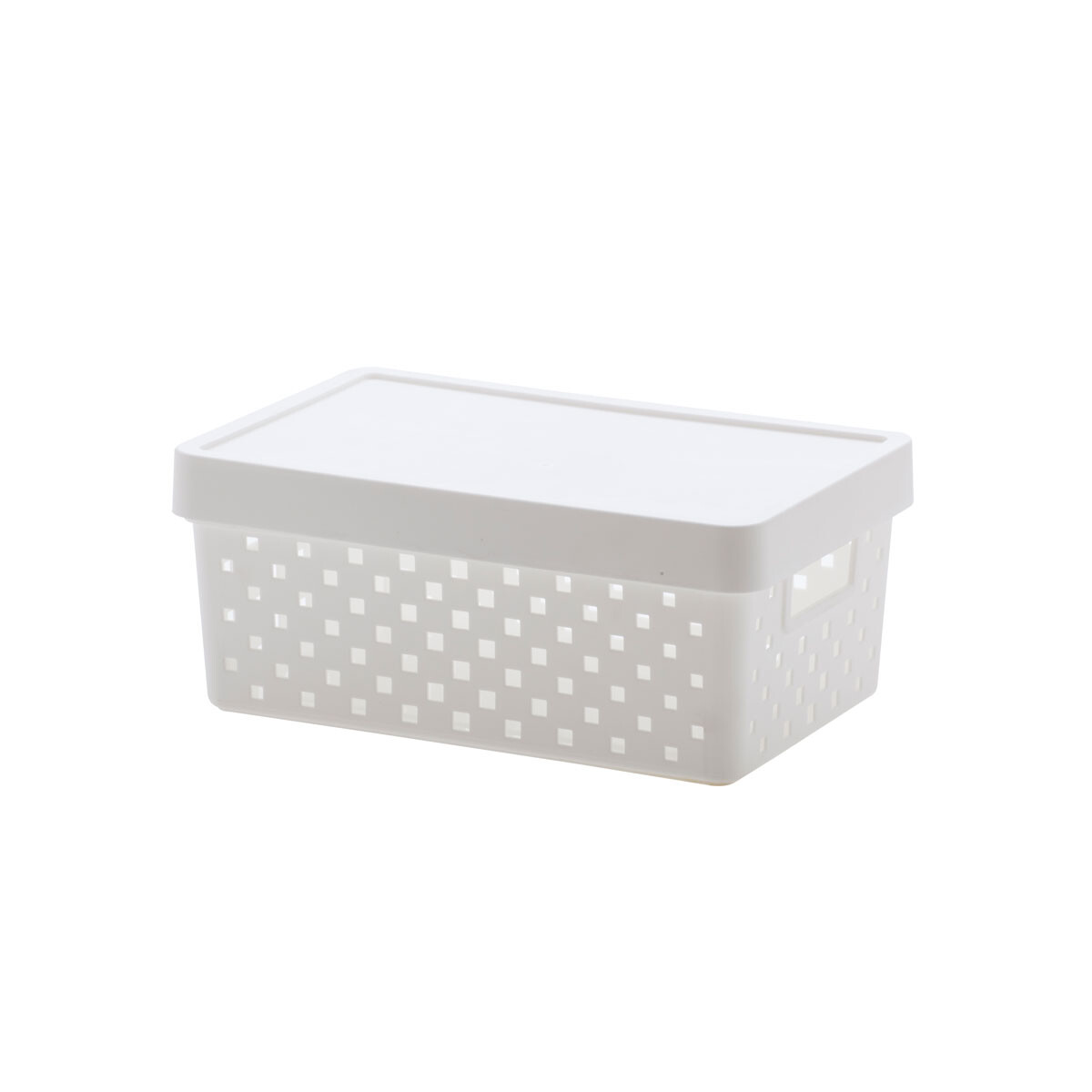 ORGANZIADOR QUADRATTA CON TAPA 29X19X12 CMS BLANCO 