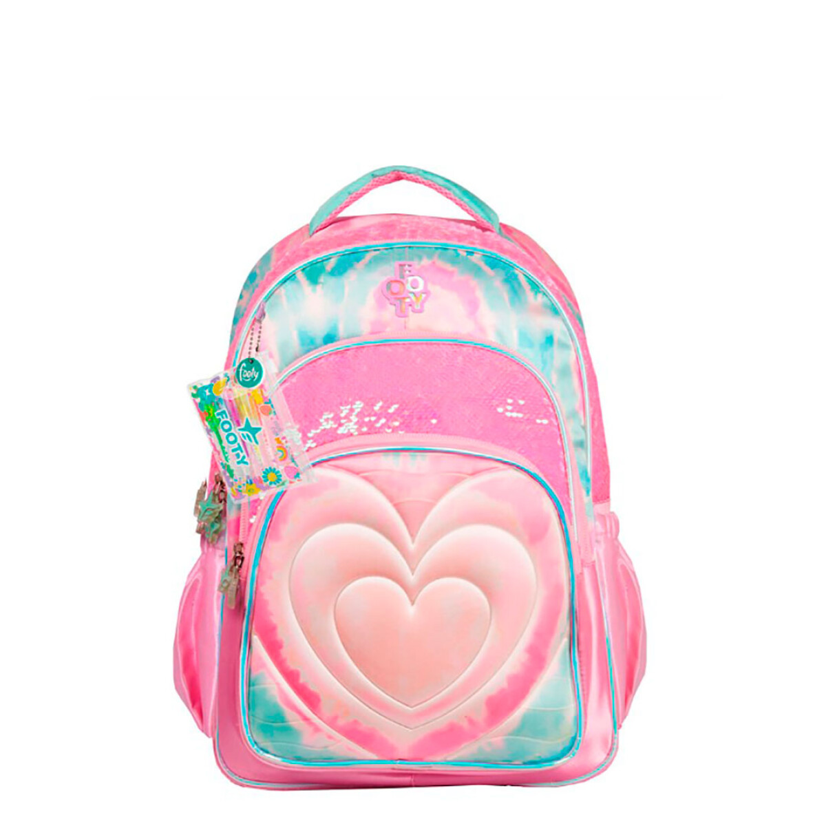 Mochila FOOTY 18" Corazon - Lila 