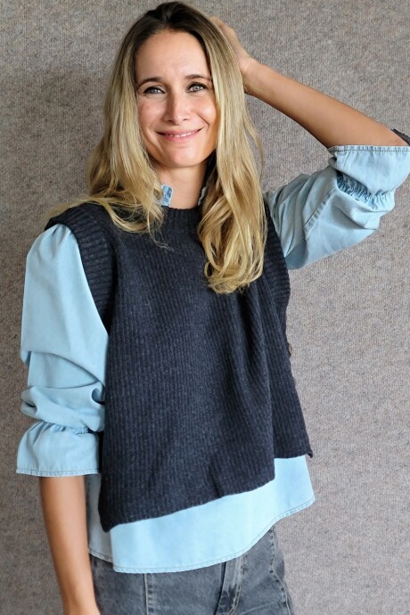 Chaleco Olivia Lambswool Charcoal