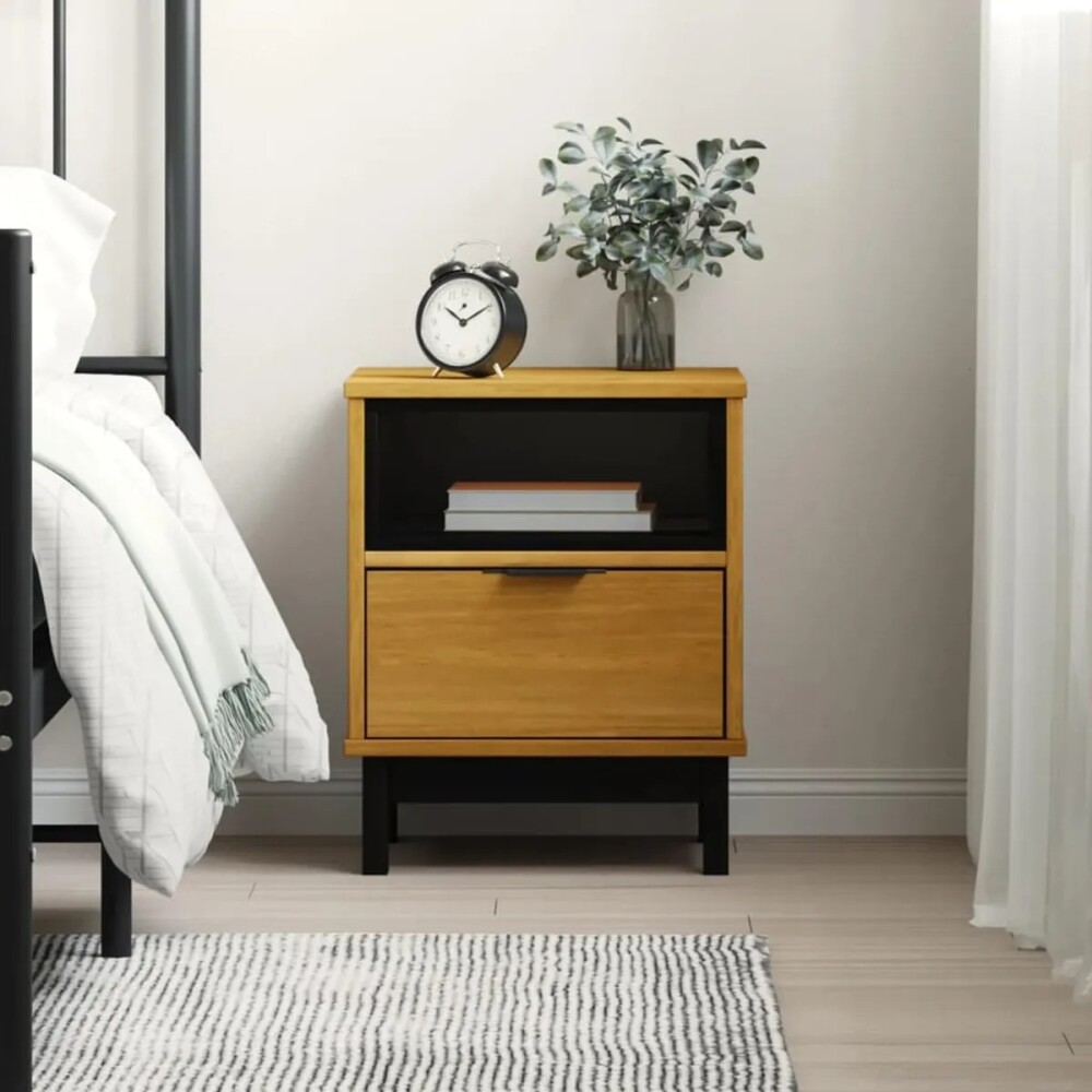 Mesa De Luz Madera 1 Cajon - Linea Denise Mesa De Luz Madera 1 Cajon - Linea Denise