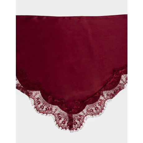 Pañuelo Raso Encaje Rojo Medio