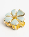 Broche Flores Broche Flor De Metal Con Esmalte - Combinacion Bicolor