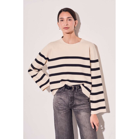 Sweater Rayado Negro