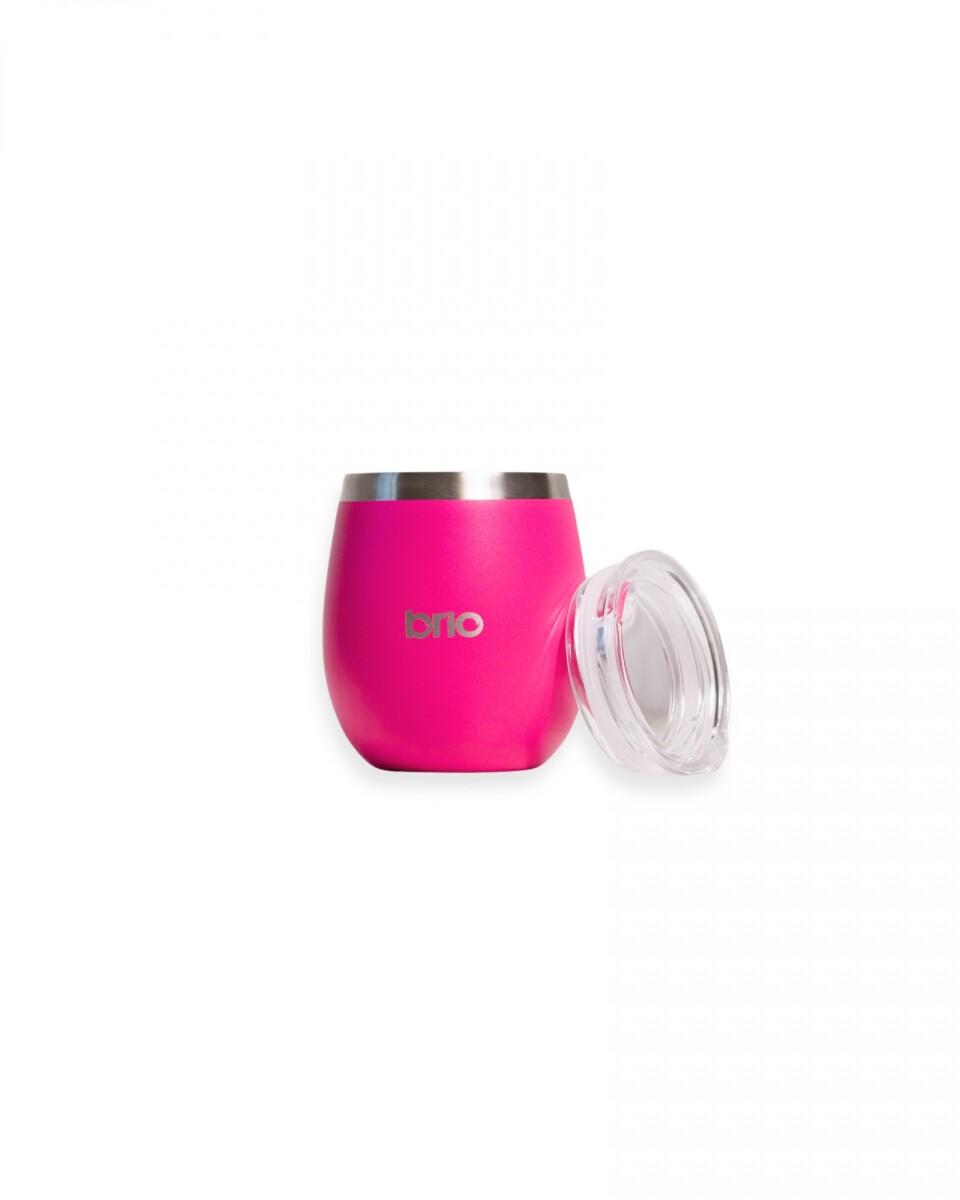 Mate Con Tapa De Acero Inox brio Redondo - Frambuesa 