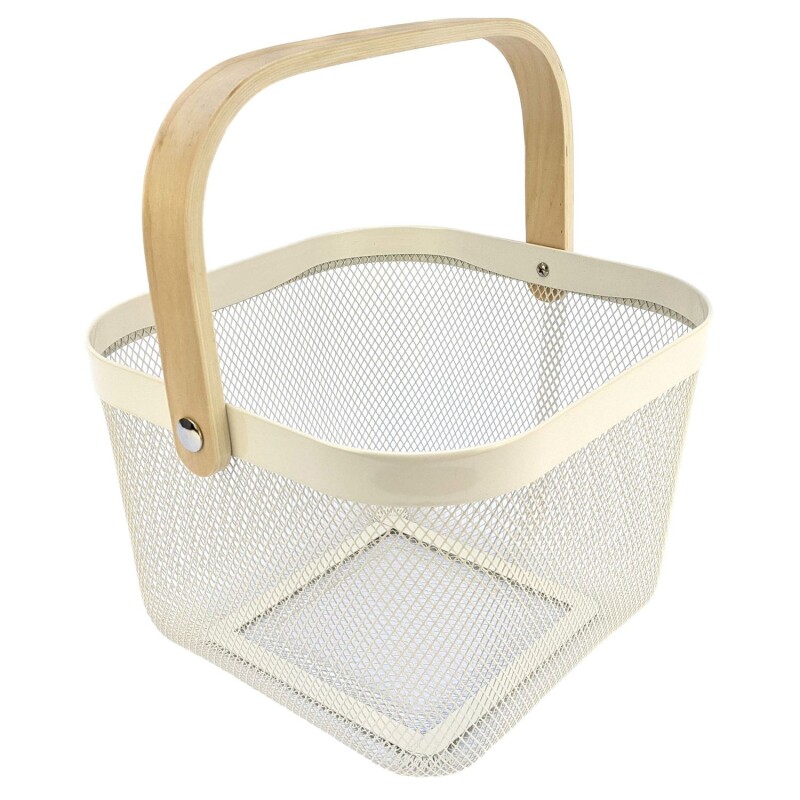 Canasto Metálico, Organizador De Frutas (Diego B.) Blanco