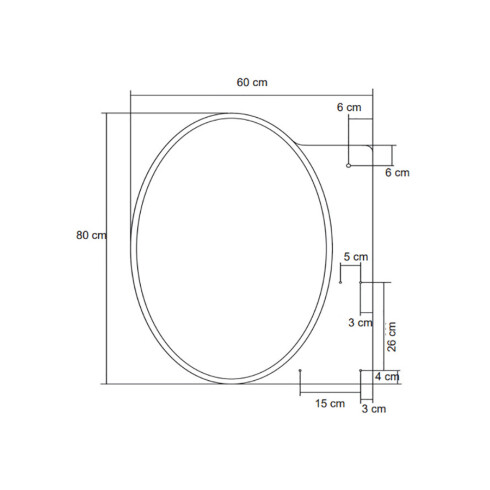 Espejo Para Baño 80X60 Aqualia (No Incluye Artefacto Luminico Ni Lampara) 000