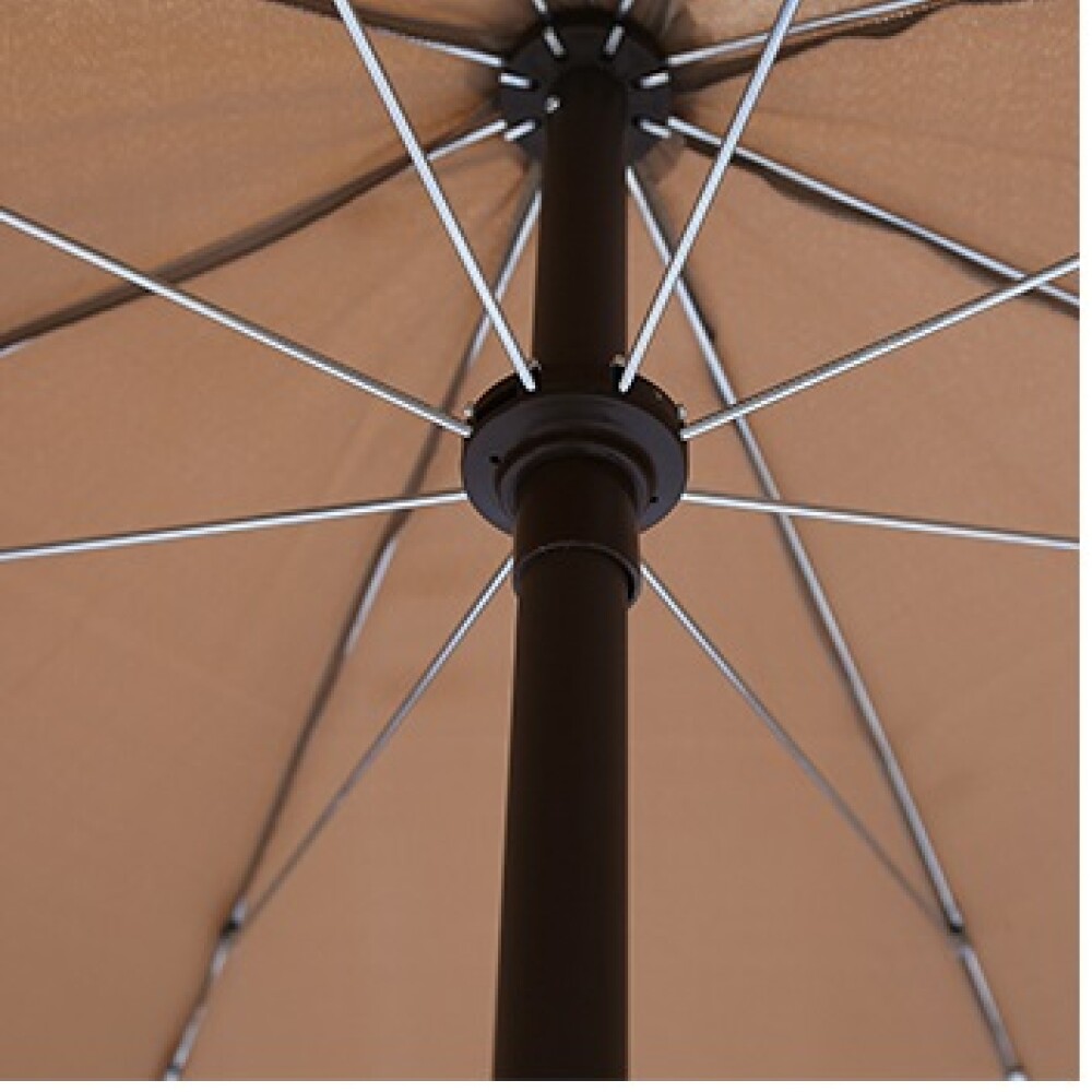 SOMBRILLA DE JARDIN EN ALUMINIO REDONDA DE 2,2 MTS. BEIGE