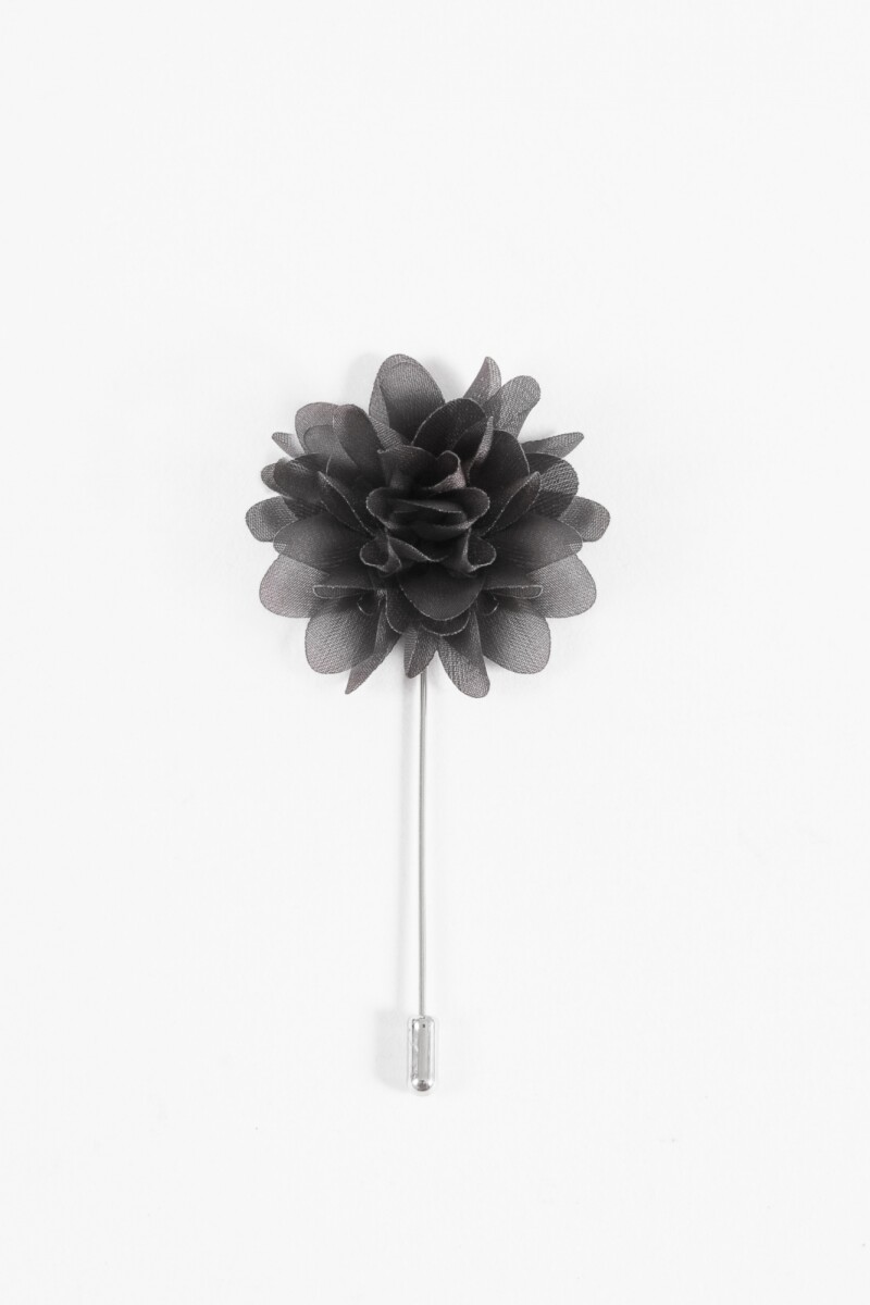 Prendedor flor tela negro