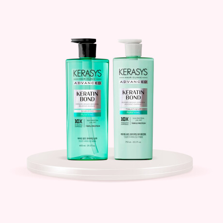DÚO CAPILAR SHAMPOO + ACONDICIONADOR KERATIN BOND PURIFYING - (600 ml) - Purificante para cabellos oleosos y sensibles. DÚO CAPILAR SHAMPOO + ACONDICIONADOR KERATIN BOND PURIFYING - (600 ml) - Purificante para cabellos oleosos y sensibles.