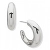 Aro Pe 29Mm Puffy Tapered Hoop Silver