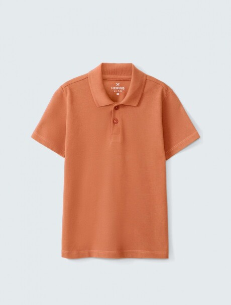 POLO INFANTIL EN TELA PIQUÉ NARANJA