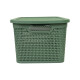 Caja simil ratán 15 lts 39x26x19 cm VERDE