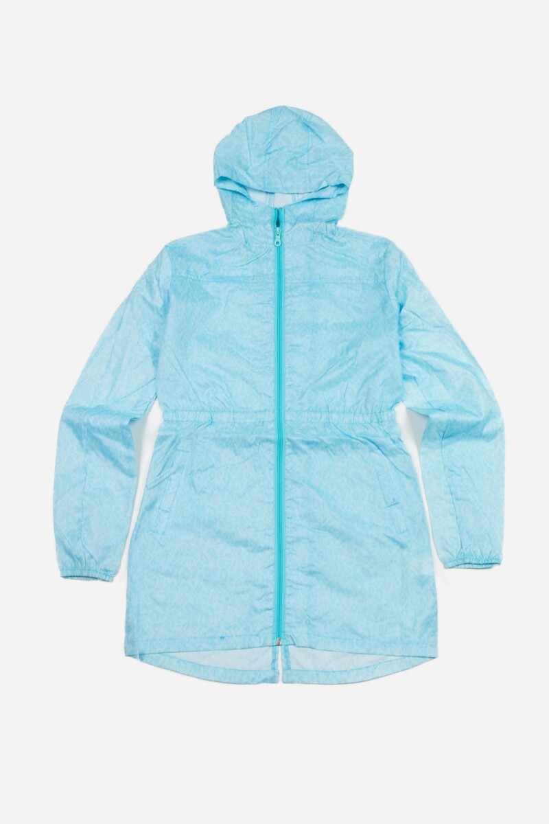 Impermeable fino con capucha para niña CELESTE