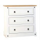 Comoda Estilo Mexicano 3 Cajones Color BLANCA y CERA NATURAL Comoda Estilo Mexicano 3 Cajones Color BLANCA y CERA NATURAL