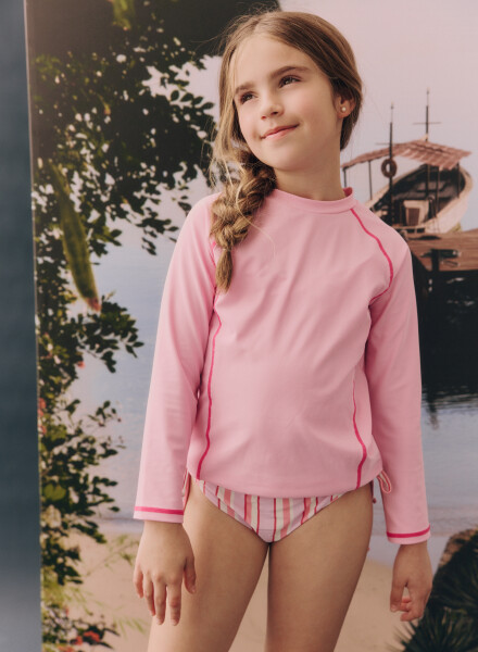 T-SHIRT SOLID 4-16A ROSADO