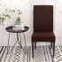 Funda Para Silla Comedor Cubre Asiento Elastizada Y Lavable Variante Color Marrón Oscuro