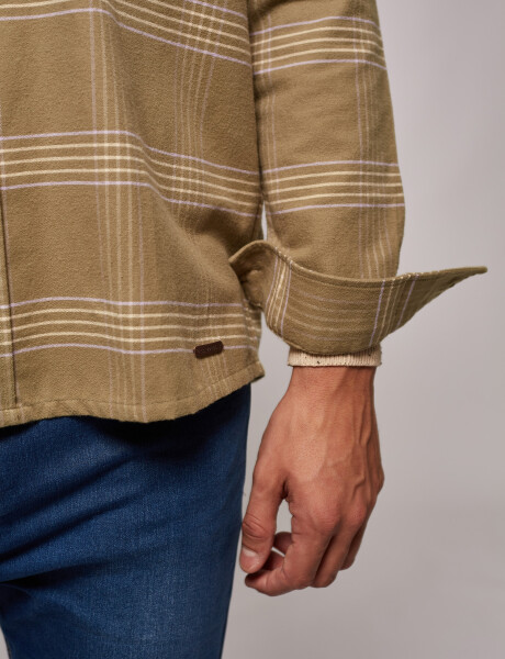 Sobrecamisa cuadros verde