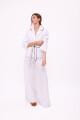 PANTALON WIDE XL LINEN SS26 Blanco
