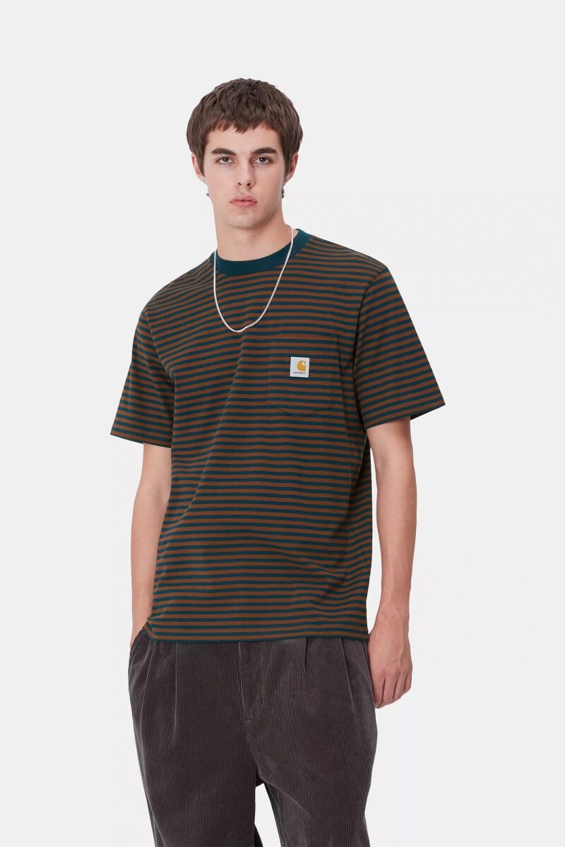S/S VERNER POCKET T-SHIRT Ladrillo