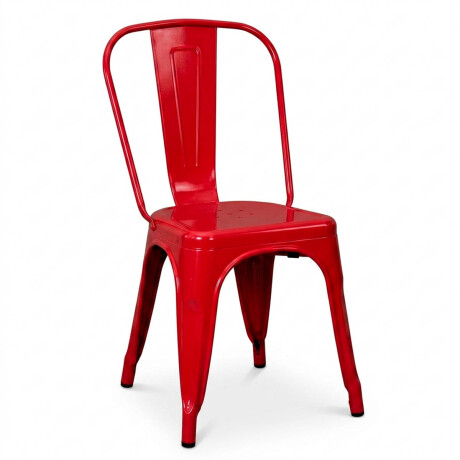 Silla Tolix Metálica Acero Industrial Sandman Comedor Rojo