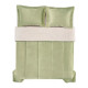 Acolchado Terciopelo y Corderito KARSTEN c/porta Almohada 2 PLAZA Sonata Verde