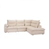 Sillón 5 Cuerpos con Chaise Retráctil y Reclinable - Cesky Beige Izquierdo