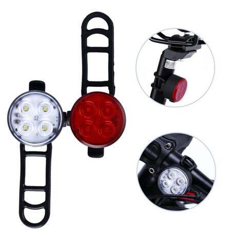 Kit Luces Led Bicicleta Running Delantera Trasera Usb Bic000213