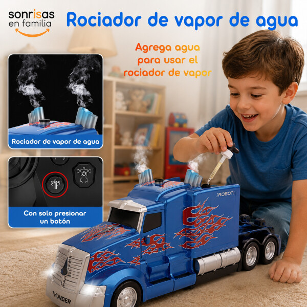 Camion Transformers A Control Remoto Efecto De Humo Md910a CAMION TRANSFORMERS C/CONTROL MD910A