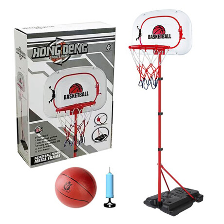 Tablero Basket con Pie para Niño Altura 2.01mts BLANCO-ROJO