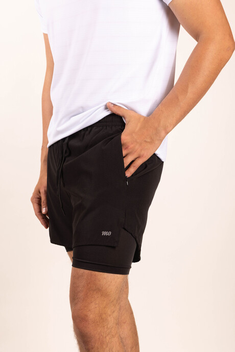 Short con calza interna Negro