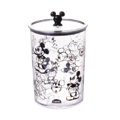 Pote Cilíndrico Plástico Tapa con Forma Mickey 1 Lt U