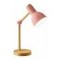 Lampara De Escritorio Portatil Nordica Madera Y Metal Rosa