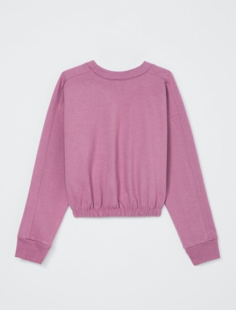 BLUSA INFANTIL CON PUÑOS VIOLETA
