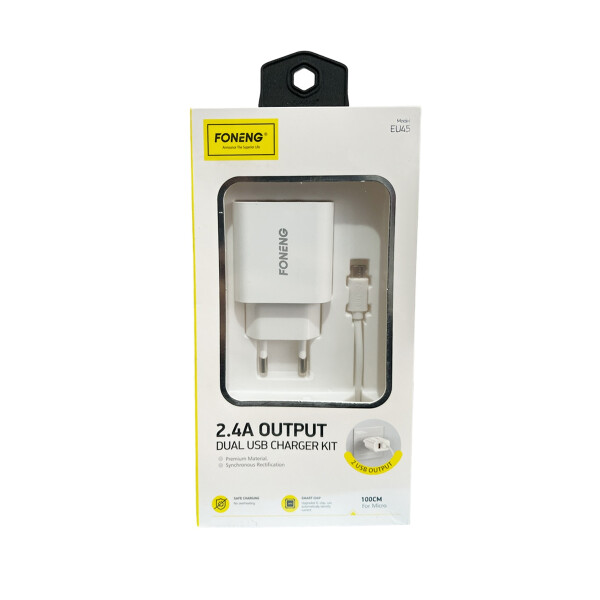 Cargador Foneng Eu45 CARGADOR FONENG MICRO USB EU45 A 2USB