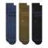 MEDIAS STANCE BASIC 3 PACK CREW BLACK Marrón