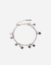 Pulseras Flexibles Metal Pulsera Con Estrellitas - Plateado Rodio
