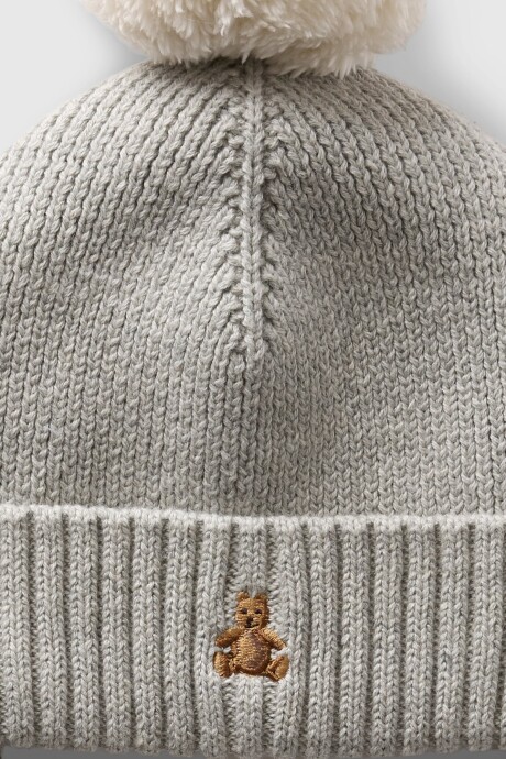 Gorro Con Corderito Bebé Light Heather Grey B08