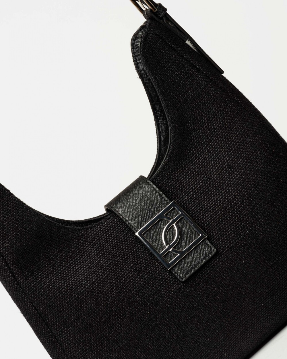 Cartera al hombro Signature en canvas Negro