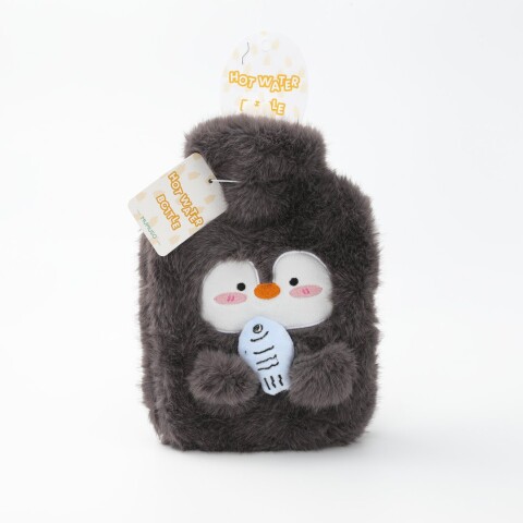 BOLSA DE AGUA CALIENTE CON FORMA DE PINGÜINO Y DISEÑO DE PEZ (1000 ML / NEGRO) BOLSA DE AGUA CALIENTE CON FORMA DE PINGÜINO Y DISEÑO DE PEZ (1000 ML / NEGRO)