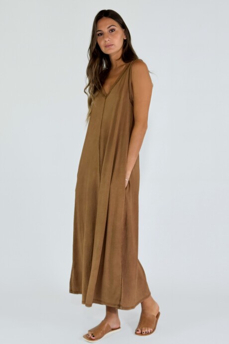 VESTIDO LAZARO Marron