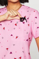 Scrub Vital Scrub Top Mujer Heart Pumping Pink