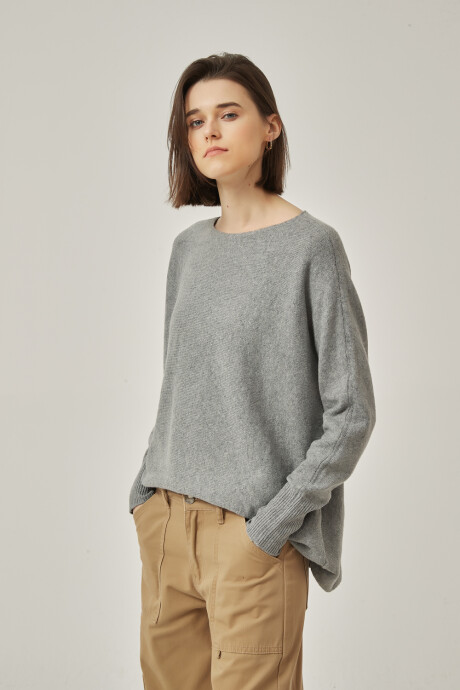 Sweater Eshe Gris Melange Medio