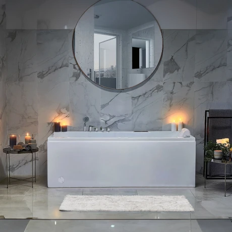 Bañera Con Hidromasaje Blanco Autoportante Aqualia 1700X750 BLANCO