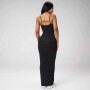 Vestido Strappy Seamless Maxi Dress Mujer Black