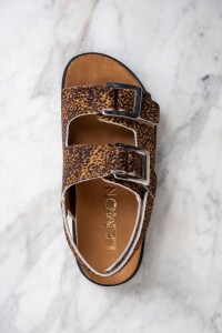 Sandalia Animal Print Marron