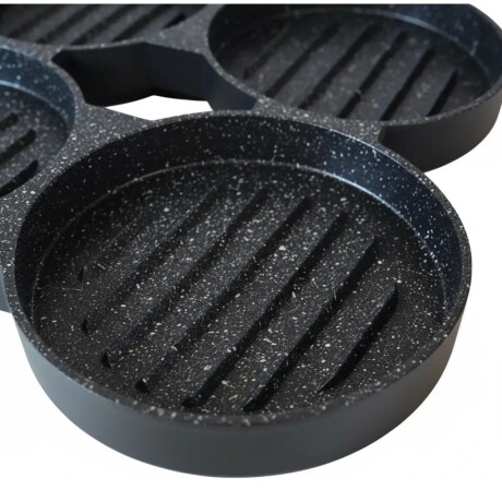 Sartén para hamburguesas Comet 4 moldes Negro
