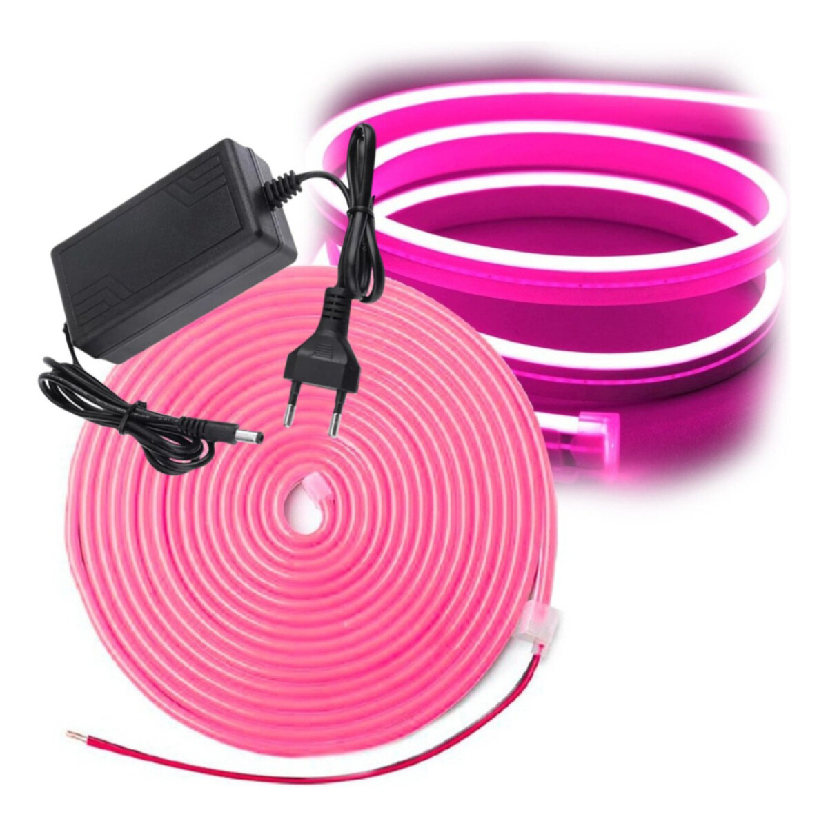 Cinta Neón Led Luces Manguera Tira Flexible 5m Decoración - Variante Color Rosado 