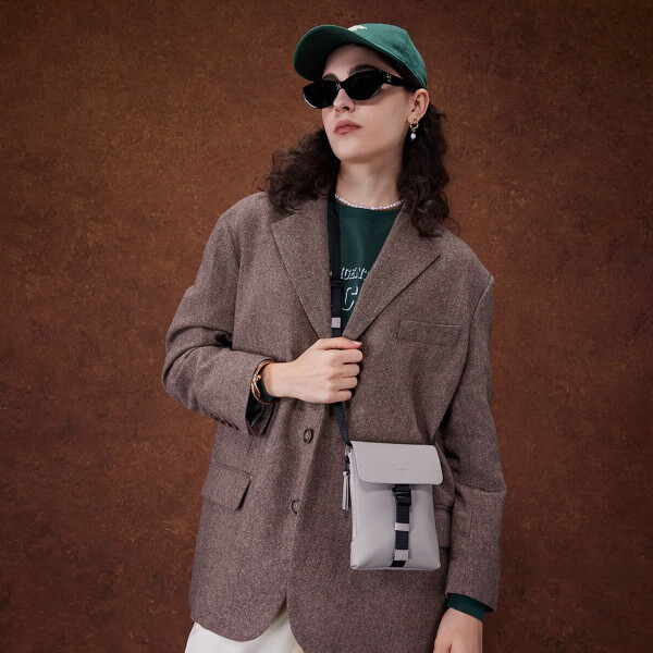 Mini Bolso Gastón Luga Splash Brooklyn 1/2L Impermeable Blanco 1