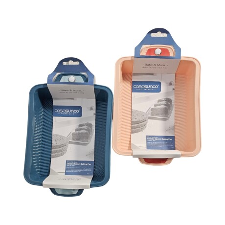 Asadera Bandeja de Silicona para Hornear Antiadherente Azul