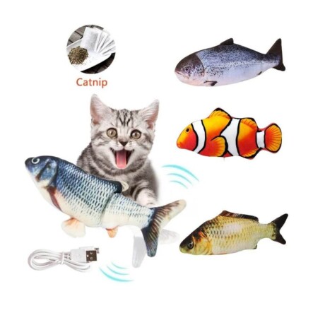 JUGUETE PARA GATOS PESCADO CON MOVIMIENTO Juguete Para Gatos Pescado Con Movimiento